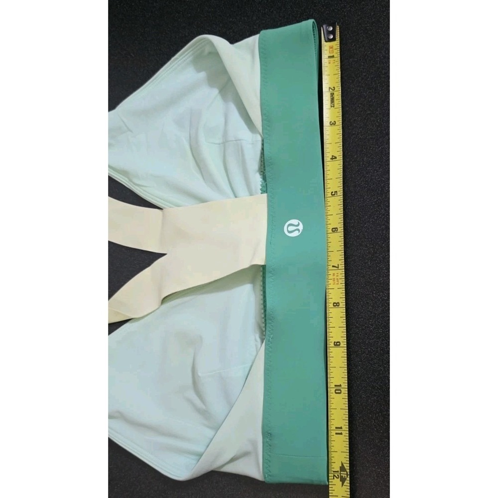 Lululemon Sandy Savasana Top Sport 4 Yellow Green Surfing Swim Beach Racerback - Picture 5 of 5